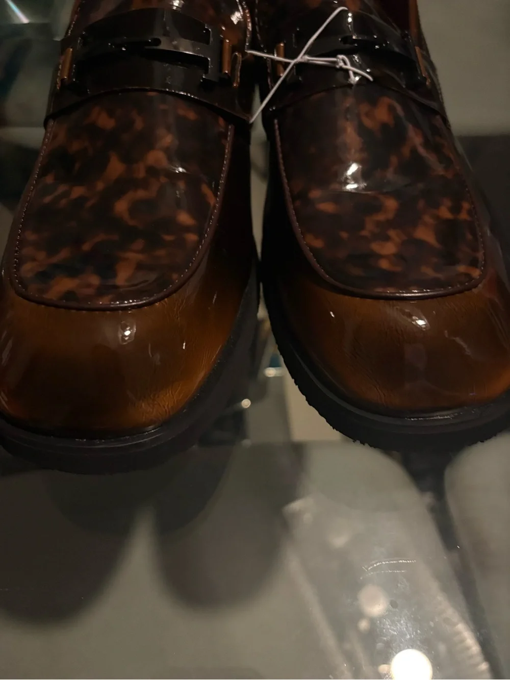 NWT Men's Animal Print Slip-On Loafers. Size 12.